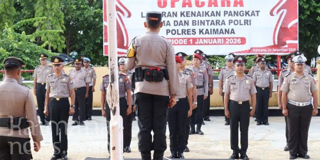 37 Personel Polres Kaimana Naik Pangkat, Kapolres Tekankan Tentang Tanggung Jawab