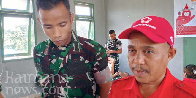 TNI Yonif TP 864 Kaimana Sumbangkan 50 Kantong Darah, Ini Rincian Golongannya  