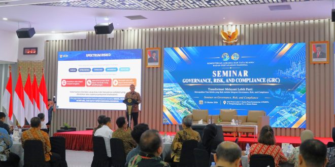 Terapkan Manajemen Risiko dengan Pendekatan GRC, Wamen ATR/Waka BPN Harapkan Pengendalian Risiko Berbasis Data