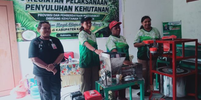 Dukung Program Papua Barat Produktif, Dishut PB Turunkan Bantuan Alat Untuk Empat Kampung di Kaimana