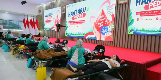 Gelar Aksi Peduli Sesama, Kementerian ATR/BPN Selenggarakan HANTARU Peduli Lewat Donor Darah