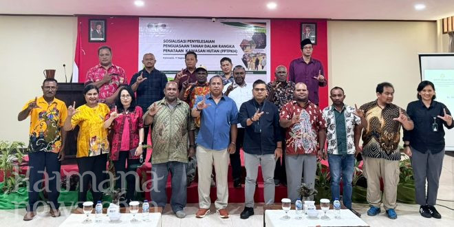 Hadiri Sosialisasi PPTPKH, Kantah Kaimana Beri Dukungan Penataan Kawasan Hutan