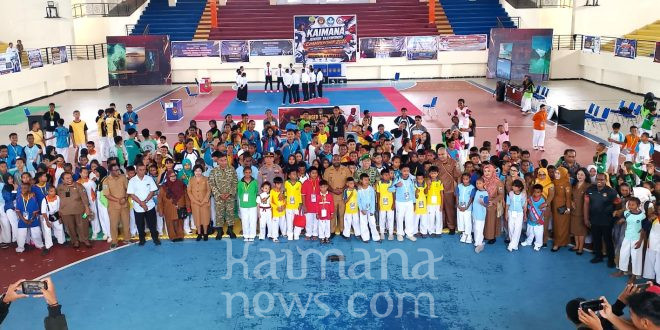 Diikuti 163 Pelajar, Wabup Isak Waryensi Buka Kegiatan Kaimana Junior Takewondo Championship