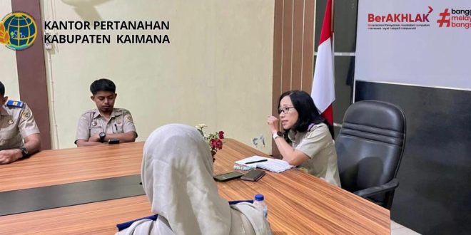 Pimpin Rapat Monev Kinerja, Kepala Kantah Kaimana Ingatkan Jajarannya Perkuat Komitmen Pelayanan  