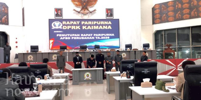 Disetujui Lima Fraksi Dewan, Perubahan APBD Tahun 2026 Kaimana Ditetapkan  